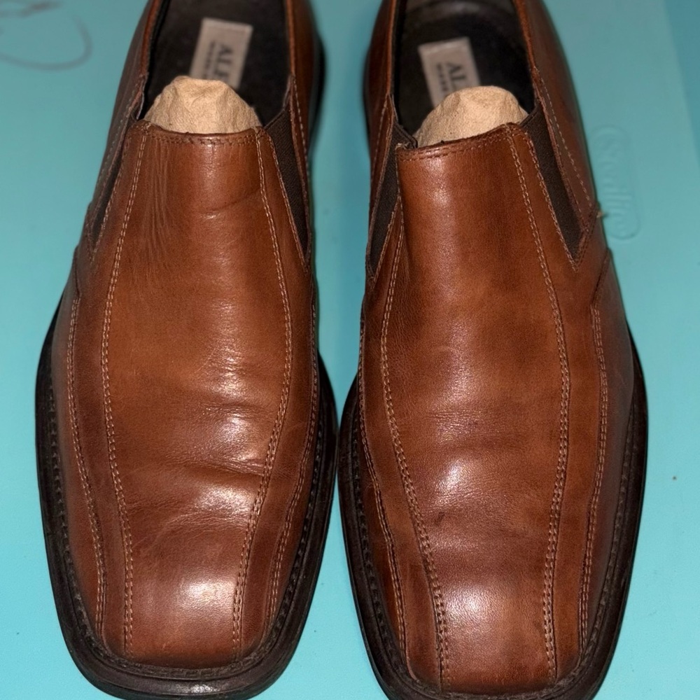 Alfani Men's Tan Leather Slip-On Loafers